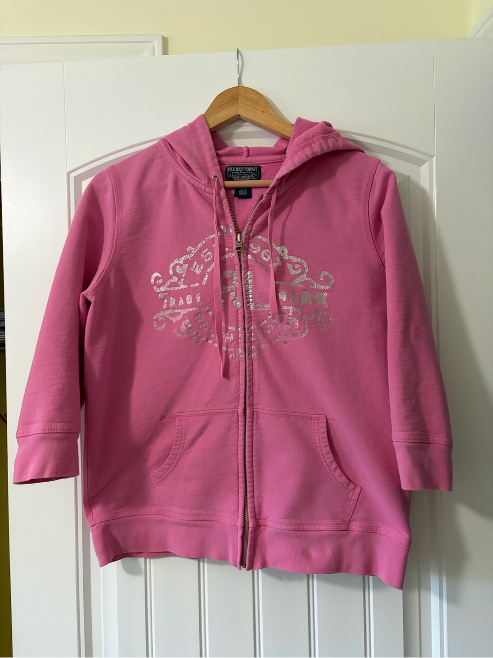 Vintage Y2K Ralph Lauren Polo 3/4 Sleeve Hoodie XL